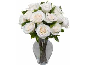 White Jewels - 12 Stems In Vase